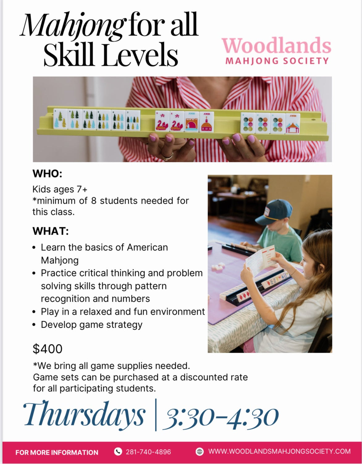 Woodlands Methodist Mahjong Enrichment