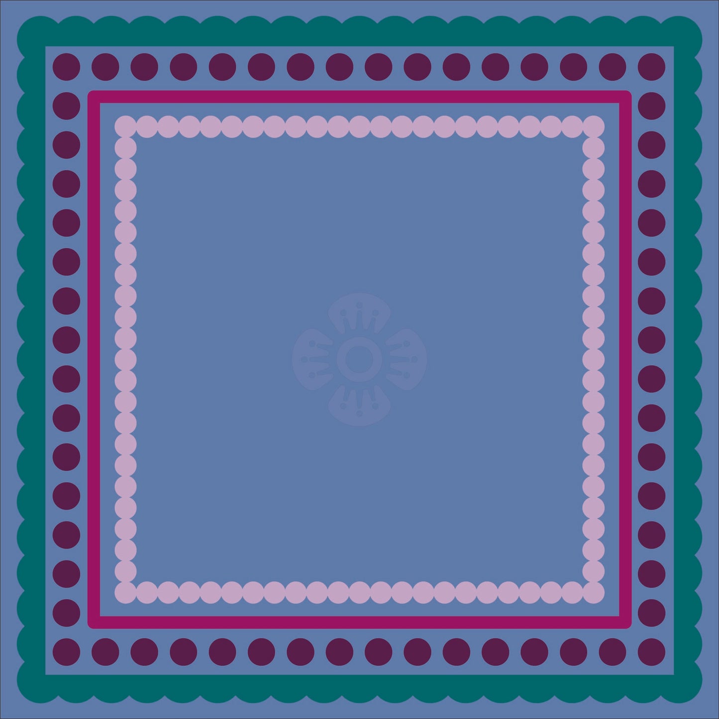 Blue Winter Seasons Mat