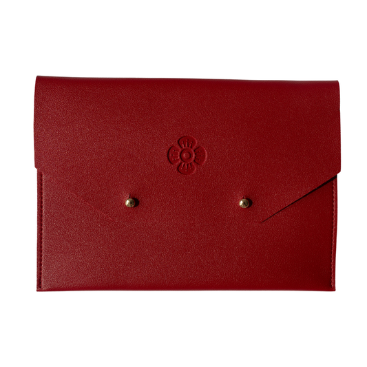 Card Clutch- Crimson Red