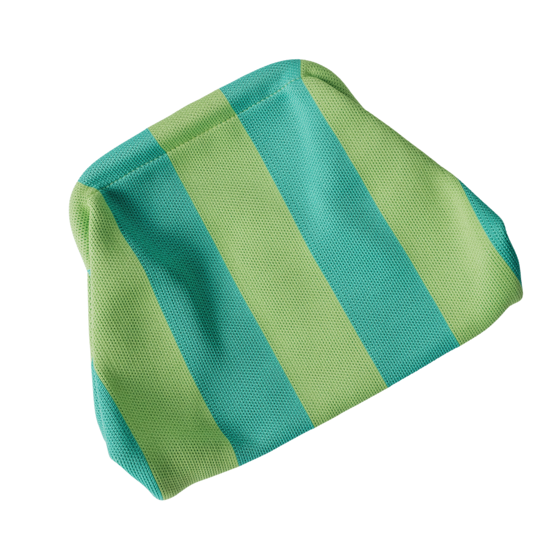 Striped Tile Bag- Bright Green and Lime Green