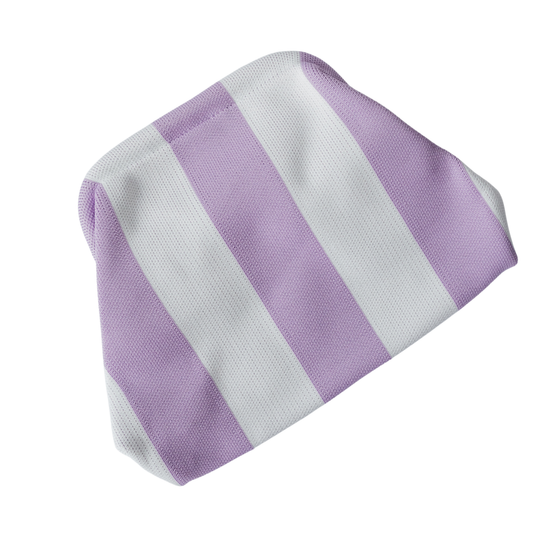Striped Tile Bag- Purple and White