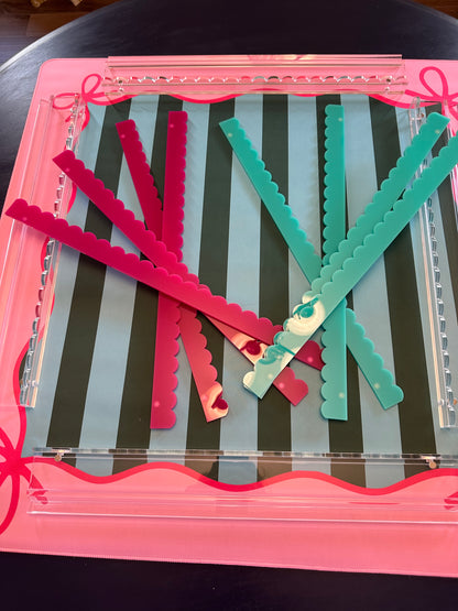 Scalloped Acrylic Pushers